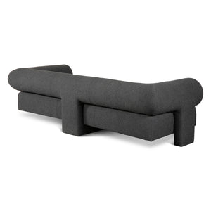 Augustine 81" Sofa in Black Boucle Fabric