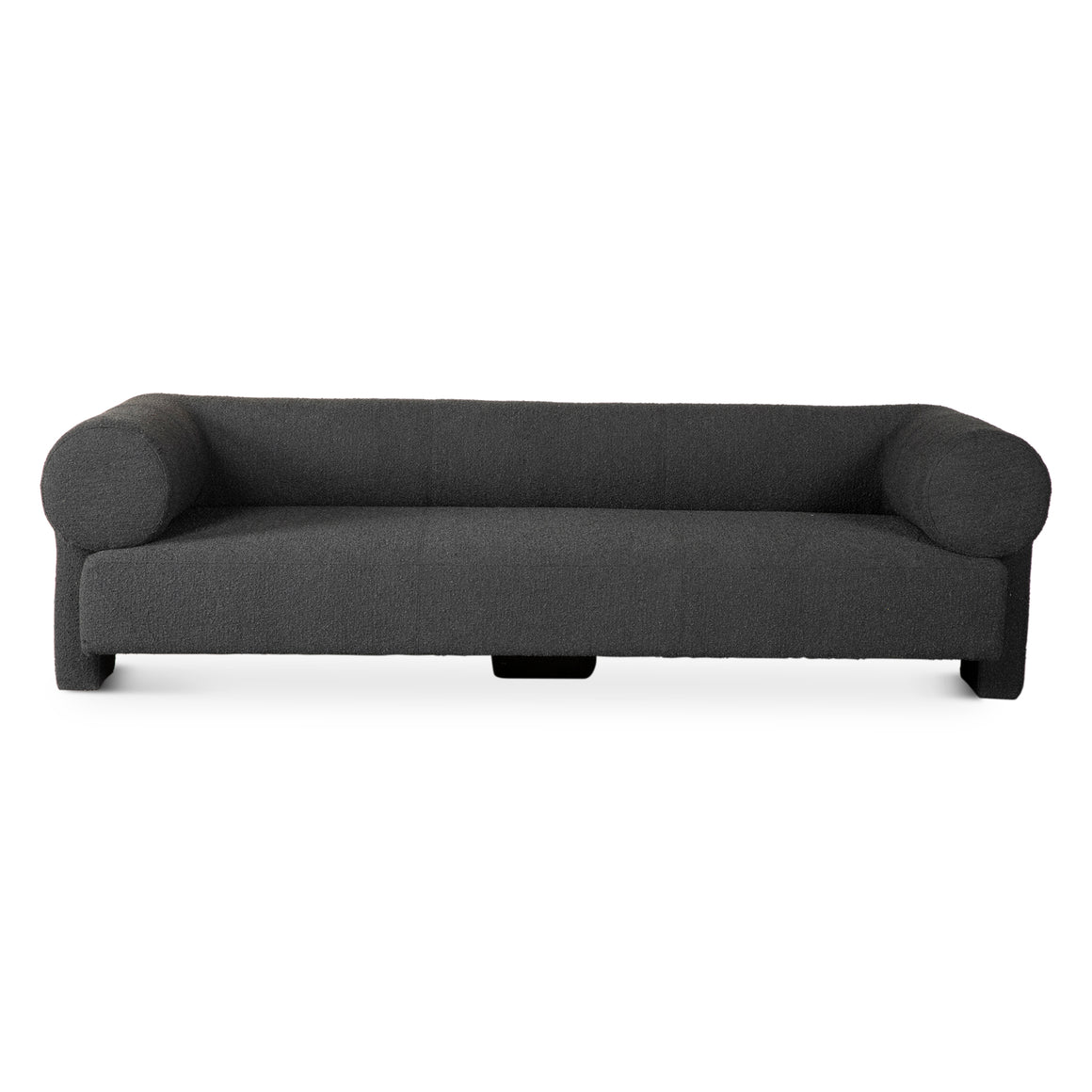 Augustine 81" Sofa in Black Boucle Fabric