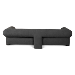Augustine 81" Sofa in Black Boucle Fabric