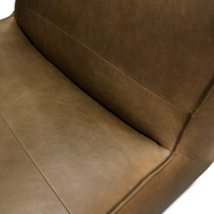 Plano Armless Chair in Charme Mocha Leather