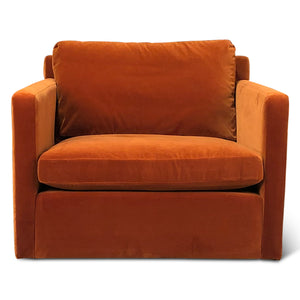 Genova Accent Chair in Dune Velvet Fabric