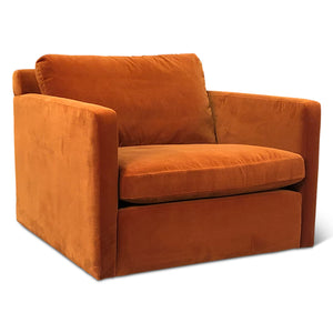 Genova Accent Chair in Dune Velvet Fabric