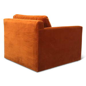 Genova Accent Chair in Dune Velvet Fabric