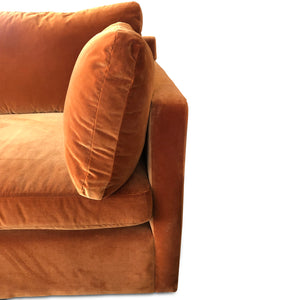 Genova Accent Chair in Dune Velvet Fabric