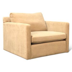 Genova Accent Chair in Oat Chenille Fabric