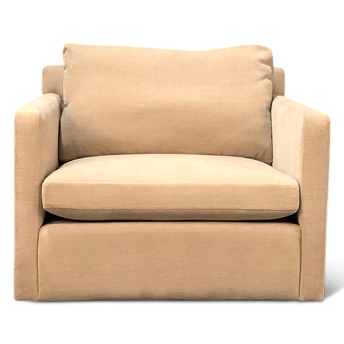Genova Accent Chair in Oat Chenille Fabric
