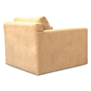 Genova Accent Chair in Oat Chenille Fabric