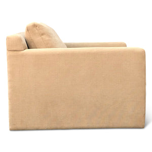 Genova Accent Chair in Oat Chenille Fabric