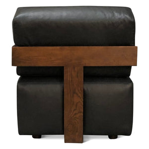 Harlow Accent Chair in Charme Black Leather
