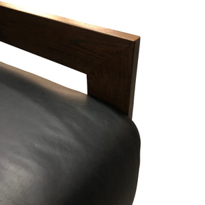 Harlow Accent Chair in Charme Black Leather
