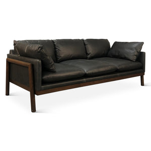 Newark Sofa in Charme Black Leather