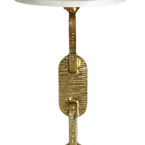 Ventura Round Cigar Table and White Marble Top
