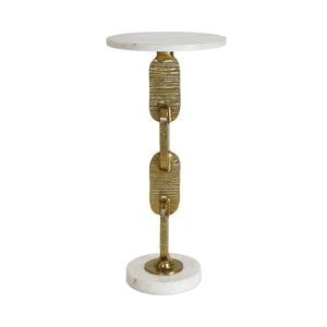 Ventura Round Cigar Table and White Marble Top
