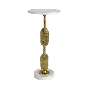 Ventura Round Cigar Table and White Marble Top
