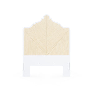 Victoria Twin Headboard With Bed Frame, Natural Twill, Vanilla | Victoria Collection | Villa & House