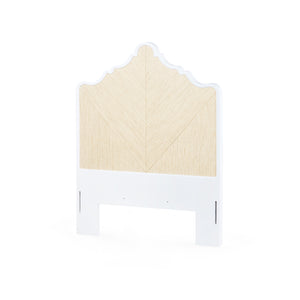 Victoria Twin Headboard With Bed Frame, Natural Twill, Vanilla | Victoria Collection | Villa & House
