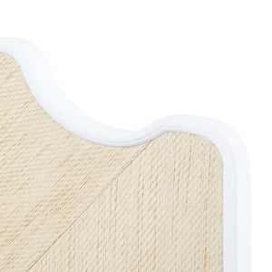 Victoria Queen Headboard With Bed Frame, Natural Twill, Vanilla | Victoria Collection | Villa & House