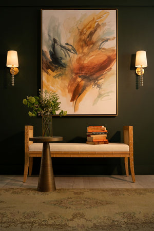 Worlds Away Tara Tapered Side Table - Brass