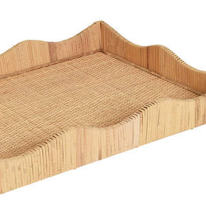 Wavey Tray Wrapped Tray with Wave Shaped Edge