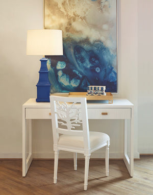 Larkin Desk in Matte White Lacquer