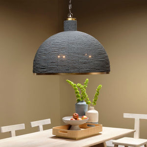 Big Sur 1-Light Beaded Chandelier, Slate Blue
