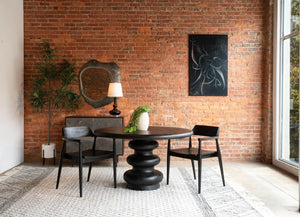 Bakio 52" Round Dining Table in Black