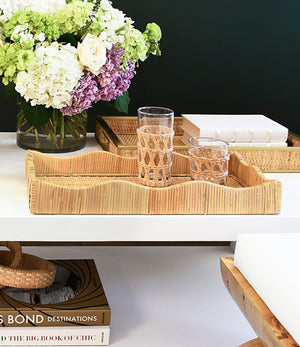 Wavey Tray Wrapped Tray with Wave Shaped Edge