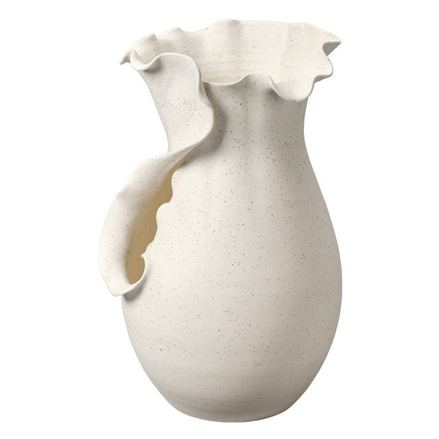 Flutter Porcelain Vessel, White