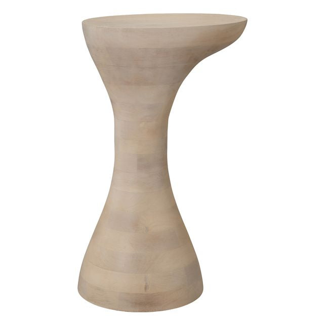 Toadstool Wood Drink Table, Off-White