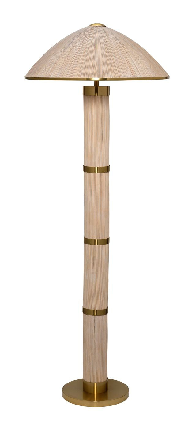 Seychelles Floor Lamp in Bleached Rattan
