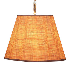 Scalloped 1-Light Pendant, Raffia