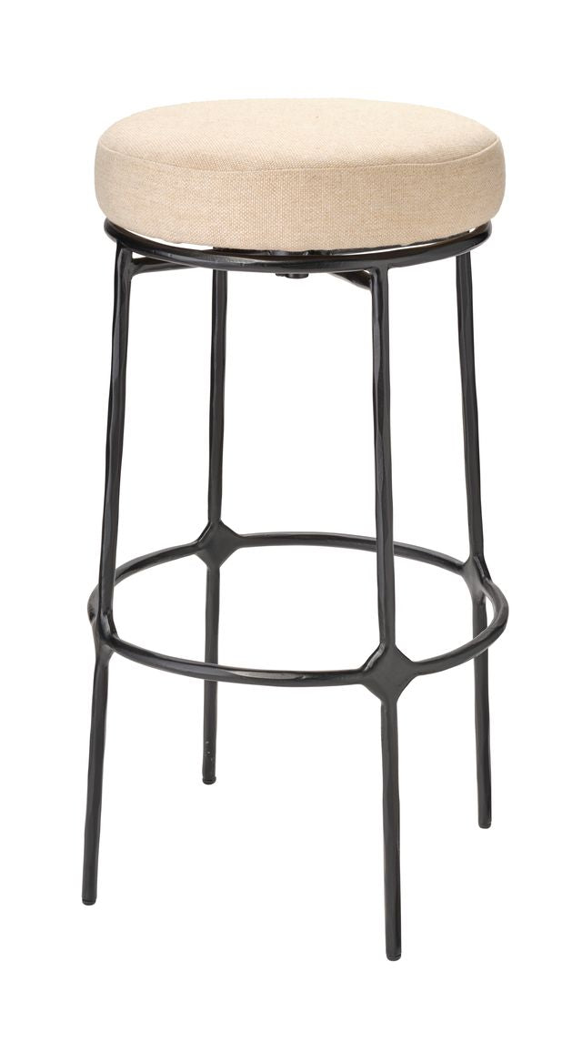 Asteria Iron Bar Stool, Black