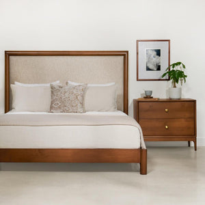 Zoe Tall Upholstered Platform Bed - 4 Sizes