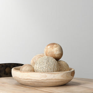 Malibu Wood Balls in Natural Wood (set of 3)