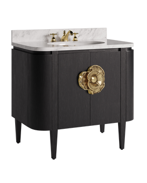 Briallen 36" Black Vanity with Oval Undermount Sink