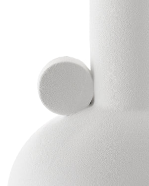 Happy 40 Round White Vase