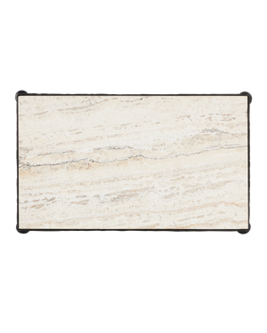 Agora White Travertine Side Table