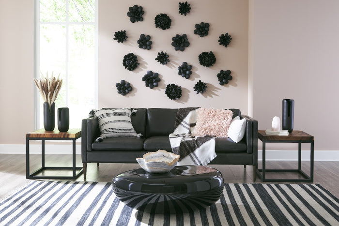 black succulent wall planter Laui Succulent Wall Art, Smooth Matte Black