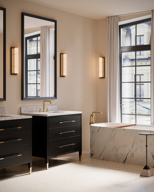 Verona 36" Black Vanity with Rectangular Undermount Sink