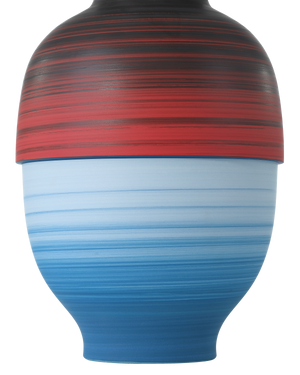 Happy 80's Black, Blue, Red & Orange Vase Set of 3