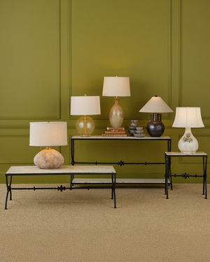 Agora White Travertine Console Table