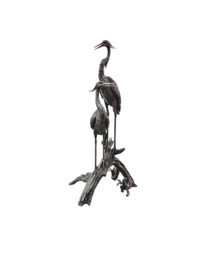 Herons on Branch Bronze