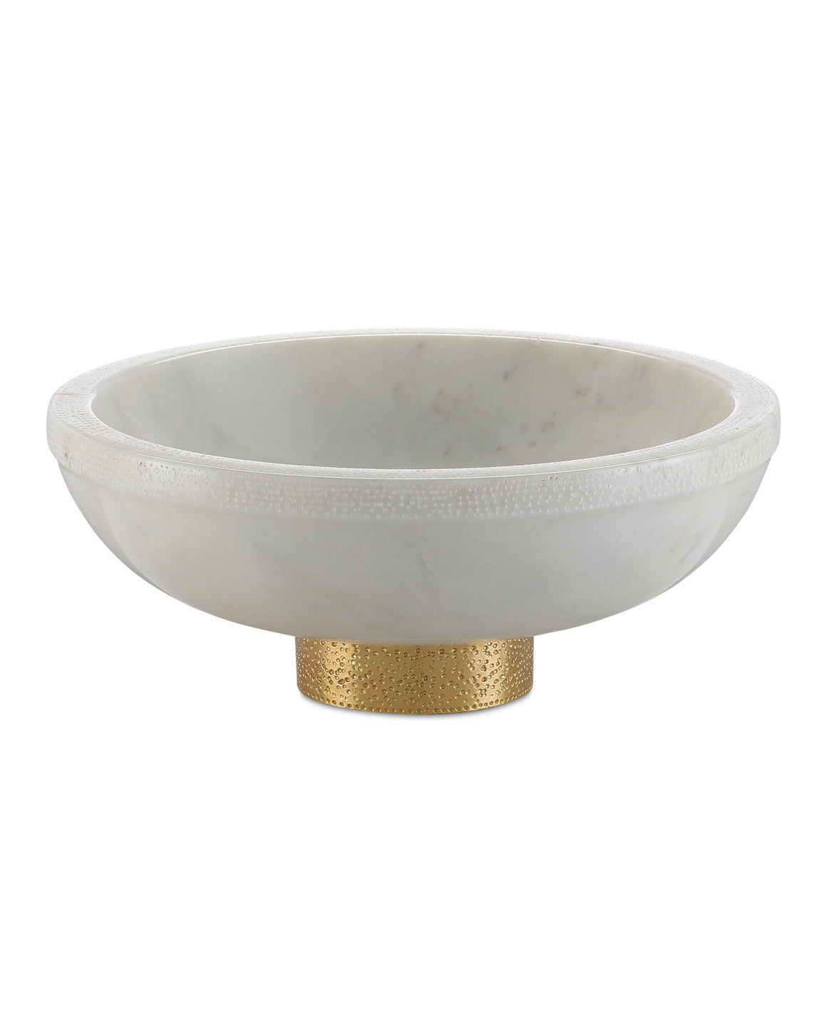 Valor Large White Marble Bowl