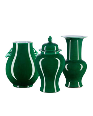 Imperial Medium Green Temple Jar