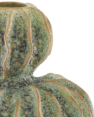Sunken Boat Double Gourd Green Vase