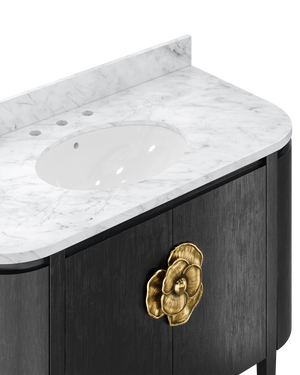 Briallen 48" Black Vanity with Oval Undermount Sink