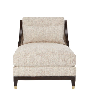 Evie Walnut Chaise - Fava Rosada