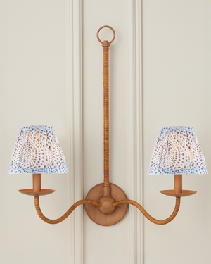 Lenore Blue Tapered Chandelier Shade