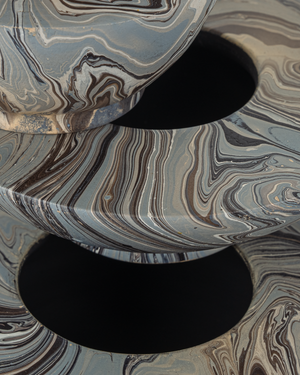 Marbleized Stacking Box Set of 3