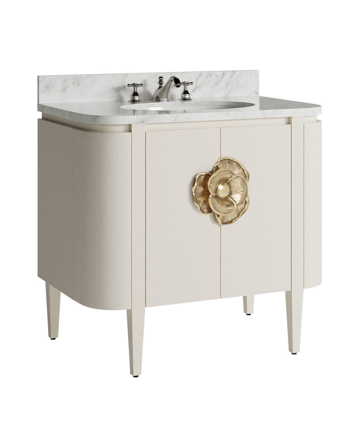Briallen 36" White Vanity with Oval Undermount Sink
